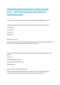 Minnesota Assisted Living Director &lpar;ALD&rpar; Licensing Exam &vert; Latest Update 2026&sol;2027 &vert; 250 Practice Questions & Detailed Answers &vert; Verified Answers with Rationales &vert; A&plus; Graded