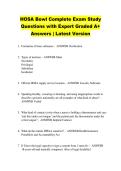 HOSA Bowl Complete Exam Study &NewLine;Questions with Expert Graded A&plus; &NewLine;Answers &vert; Latest Version