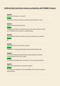 California State Contractors License Law Questions with CORRECT Answers