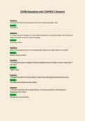 CARN Questions with CORRECT Answers