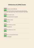 CARN Questions with CORRECT Answers