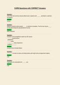 CARN Questions with CORRECT Answers