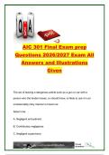 AIC 301 Final Exam 2026&sol;2027 &ndash; 42 Practice Questions & Answers &vert; Insurance Law&comma; Contracts&comma; Torts&comma; Liability & Property Law