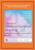 Test Bank for Lewis's Medical-Surgical Nursing 13th Edition &vert;  Chapters 1&ndash;69 Complete 2027 Latest Update  