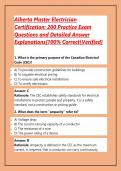 Alberta Master Electrician Certification&colon; 200 Practice Exam Questions and Detailed Answer Explanations&lbrack;100&percnt; CorrectVerified&rsqb;