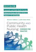 TEST BANK - Community and Public Health Nursing&colon; Evidence for Practice 4th Edition by DeMarco & Walsh&comma; All 25 Chapters Covered&comma; Verified Latest Edition