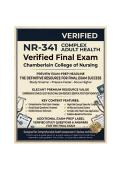 NR-341 Verified Final Exam &mdash; Complex Adult Health &vert; Chamberlain College of Nursing &vert; Q & A &vert; 2026&sol;2027 Edition