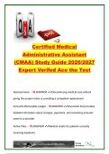 Certified Medical Administrative Assistant &lpar;CMAA&rpar; Study Guide 2026&sol;2027 &ndash; 45&plus; Questions & Answers &vert; Medical Office&comma; Insurance&comma; EHR&sol;EMR&comma; Patient Records & Billing