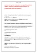 LEIFER'S INTRODUCTION TO MATERNITY AND PEDIATRIC NURSING IN &NewLine;CANADA&comma; 1ST EDITION QUESTIONS LATEST EDITION 2026 &ndash; 2027 &NewLine;VERSION SOLVED QUESTIONS & ANSWERS