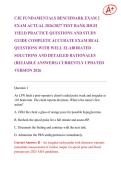CJE FUNDAMENTALS BENCHMARK EXAM 2 2026&ndash;2027 &vert; TEST BANK & PRACTICE QUESTIONS &vert; COMPLETE STUDY GUIDE WITH ANSWERS&comma; DETAILED RATIONALES & ELABORATED SOLUTIONS &vert; UPDATED 2026 EDITION