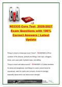 NCCCO Core Test 2026&sol;2027 &ndash; 50&plus; Questions & Correct Answers &vert; Crane Inspections&comma; Wire Rope&comma; Load Charts&comma; Power Lines&comma; Rigging & Personnel Lifts