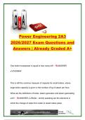 Power Engineering 2A3 Exam 2026&sol;2027 &ndash; 250&plus; Questions & Answers &vert; Boilers&comma; Pumps&comma; Water Treatment&comma; Steam Systems & Plant Operations