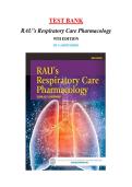 TEST BANK &NewLine;RAU&rsquo;s Respiratory Care Pharmacology &NewLine;9TH EDITION &NewLine;BY GARDENHIRE