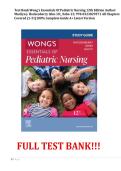 Test Bank Wong's Essentials Of Pediatric Nursing 12th Edition Author&colon; Marilyn J&period; Hockenberry Isbn-10&semi; &sol;Isbn-13&semi; 978-0323829571 All Chapters Covered &lpar;1-31&rpar;100&percnt; Complete Guide A&plus; Latest Version