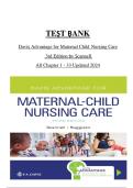 Test Bank for Davis Advantage for Maternal-Child Nursing Care &lpar;3rd Edition&rpar;Authors&colon; Meredith J&period; Scannell&comma; Kristine Ruggiero