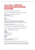 TCCC TIER 2  COMPLETE QUESTIONS AND DETAILED SOLUTIONS