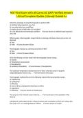 NDT Final Exam with all Correct & 100&percnt; Verified Answers &vert;Actual Complete Update &vert;Already Graded A&plus;
