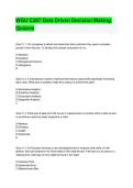 WGU C207 Data Driven Decision Making &NewLine;Quizzes 