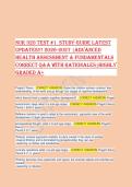 NUR 320 Test &num;1 Study Guide 2026 &vert; Health Assessment & Fundamentals Q&A with Rationales