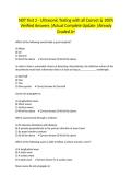 NDT Test 2 - Ultrasonic Testing with all Correct & 100&percnt; Verified Answers &vert;Actual Complete Update &vert;Already Graded A&plus;