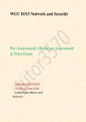 WGU D315 Network and Security Exam Prep &vert; Pre-Assessment&comma; Objective Assessment & Final Exam Practice Questions