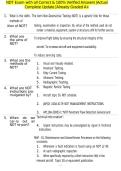 NDT Exam with all Correct & 100&percnt; Verified Answers &vert;Actual Complete Update &vert;Already Graded A&plus;