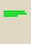 WGU D315 Network and Security Final Exam Prep &vert; Practice Questions & Answers &vert; Updated 2026&sol;2027&NewLine;&NewLine;