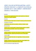JERSEY COLLEGE NUTRITION MIDTERM &vert;LATEST UPDATED 2026&sol;2027 &vert;A COMPLETE SOLUTION ALL ANSWERS GET IT 100&percnt; CORRECT &vert;VERIFIED BEST GRADED A&plus; FOR SUCCESS