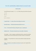 WGU C784 Applied Healthcare Statistics Objective Assessment &num;1 &vert; Practice Questions&comma; Solutions & Explanations &vert; 2026&sol;2027&NewLine;&NewLine;