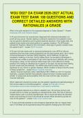 WGU D027 Advanced Pharmacology Objective Assessment Exam Prep &vert; Practice Questions & Detailed Rationales &vert; 2026&sol;2027