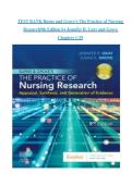 Test Bank - Burns and Grove's The Practice of Nursing Research&comma; 9th Edition &lpar;Jennifer R&period; Gray&comma; Susan K&period; Grove&rpar;&comma; Chapter 1-29 &vert; All Chapters 1&ndash;29 &ndash; Complete Practice Questions with Answers