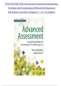 Advanced Assessment 4th Edition Test Bank 2026&sol;2027 &vert; Interpreting Findings & Differential Diagnosis Review