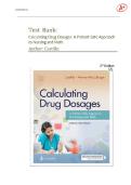 Test Bank For Calculating Drug Dosages&colon; A Patient-Safe Approach to Nursing and Math 3rd Edition &lpar; Castillo&comma; 2026&rpar; All Chapters &vert;&vert; Latest Edition&vert;Ace your exam on your first attempt&excl;&excl;&excl;