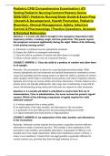 Pediatric CMS Comprehensive Examination &vert; ATI Testing Pediatric Nursing Content Mastery Series 2026&sol;2027 &vert; Pediatric Nursing Study Guide & Exam Prep &vert; Growth & Development&comma; Health Promotion&comma; Pediatric Disorders&comma; Clinical Management&comma; Safety&comma; Infection Cont