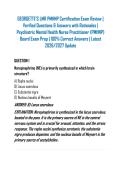 GEORGETTE'S LMR PMHNP Certification Exam Review &vert; Verified Questions & Answers with Rationales &vert; Psychiatric Mental Health Nurse Practitioner &lpar;PMHNP&rpar; Board Exam Prep &vert; 100&percnt; Correct Answers &vert; Latest 2026&sol;2027 Update