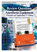 Anesthesia Equipment&colon; Principles and Applications 3rd Edition Test Bank &vert; 810 Review Questions &plus; Answers & Rationales &vert; All 27 Chapters &vert; Ehrenwerth&comma; Eisenkraft & Berry &vert; AFN 831 &vert; ISBN 9780323672795 &vert; 2026&ndash;2027