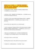 NR326 Exam 2 &lbrack;2026&rsqb; &vert; A&plus; VERIFIED ANSWERS &vert;&NewLine;UPDATED ACTUAL QUESTIONS &vert; DETAILED MENTAL&NewLine;HEALTH NURSING REVIEW
