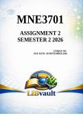 MNE3701 Assignment 2 &lpar;COMPLETE ANSWERS&rpar; Semester 2 2026 - Due 30 September 2026