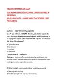 NSG 6998 FNP PREDICTOR EXAM &NewLine;210 ORIGINAL PRACTICE QUESTIONS&comma; CORRECT ANSWERS & RATIONALES&NewLine;SOUTH UNIVERSITY &mdash; FAMILY NURSE PRACTITIONER EXAM PREPARATION&NewLine;