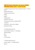 NUR 221 Exam 2 Question and Answer &lbrack;2026&rsqb; &vert;&NewLine;UPDATED ACTUAL Exam &vert; Latest Version