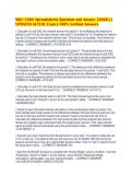 WGU C268 Spreadsheets Question and Answer &lbrack;2026&rsqb; &vert;&NewLine;UPDATED ACTUAL Exam &vert; 100&percnt; Verified Answers&NewLine;