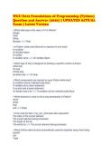 WGU E010 Foundations of Programming &lpar;Python&rpar;&NewLine;Question and Answer &lbrack;2026&rsqb; &vert; UPDATED ACTUAL&NewLine;Exam &vert; Latest Version&NewLine;