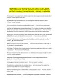 NDT Ultrasonic Testing Test with all Correct & 100&percnt; Verified Answers &vert;Latest Version &vert;Already Graded A&plus;