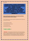 Wyoming Dental Hygiene Jurisprudence Exam 2026&sol;2027 &ndash; 275 Questions & Answers with Detailed Rationales &vert; Parts I&ndash;XII &vert; 100&percnt; Verified&comma; Graded A&plus; &vert; WY Dental Practice Act Study Guide