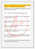 North Carolina Landscape Contractor Practice Exam&NewLine;&lbrack;2026&rsqb; &vert; A&plus; VERIFIED &vert; UPDATED ACTUAL