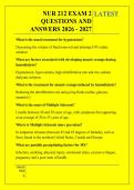 NUR 212 EXAM 2 &NewLine;QUESTIONS AND &NewLine;ANSWERS 2026 - 2027