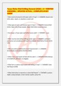 Texas Water Well Drilling General &lbrack;2026&rsqb; &vert; A&plus; VERIFIED&NewLine;ANSWERS &vert; UPDATED ACTUAL &vert; COMPLETE STUDY&NewLine;GUIDE