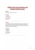 CCMA Practice Exam Questions and&NewLine;Updated Verified Answers