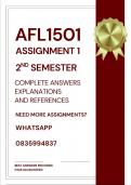 AFL1501 ASSIGNMENT 1 SEMESTER 2 2026 &lpar;FORUM&rpar; - COMPLETE ANSWERS