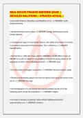 REAL ESTATE FINANCE MIDTERM &lbrack;2026&rsqb; &vert;&NewLine;DETAILED SOLUTIONS &vert; UPDATED ACTUAL &vert;